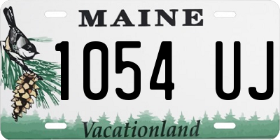 ME license plate 1054UJ