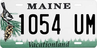 ME license plate 1054UM