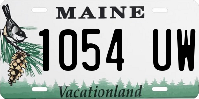 ME license plate 1054UW