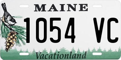 ME license plate 1054VC