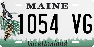 ME license plate 1054VG