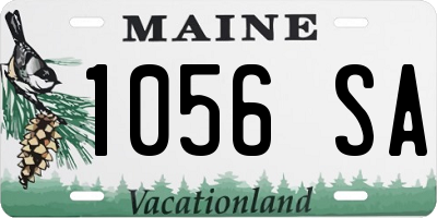 ME license plate 1056SA