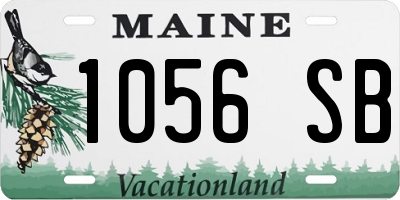 ME license plate 1056SB