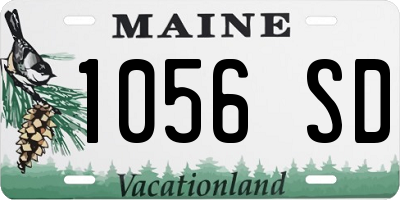 ME license plate 1056SD