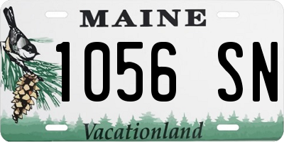ME license plate 1056SN