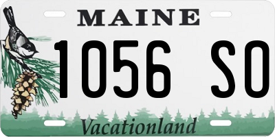ME license plate 1056SO