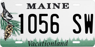ME license plate 1056SW