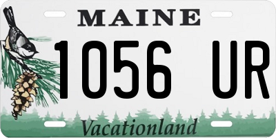 ME license plate 1056UR