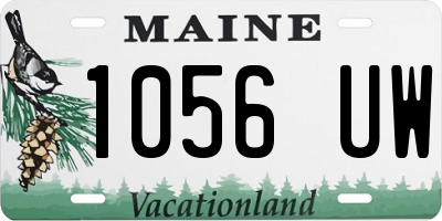 ME license plate 1056UW