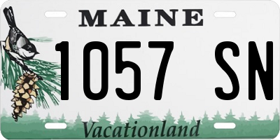 ME license plate 1057SN