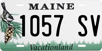 ME license plate 1057SV