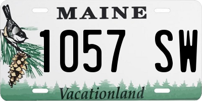 ME license plate 1057SW