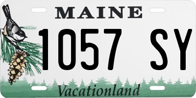 ME license plate 1057SY