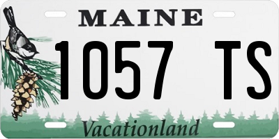 ME license plate 1057TS