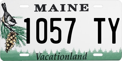 ME license plate 1057TY