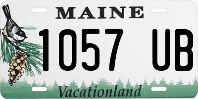 ME license plate 1057UB