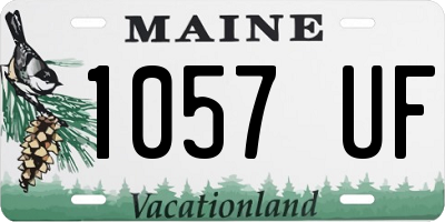 ME license plate 1057UF