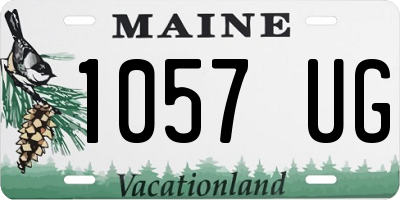 ME license plate 1057UG