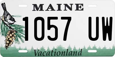 ME license plate 1057UW