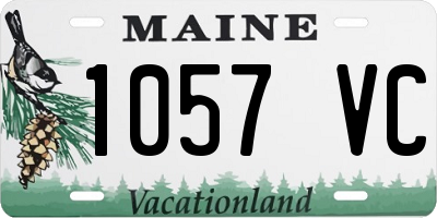 ME license plate 1057VC