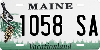 ME license plate 1058SA