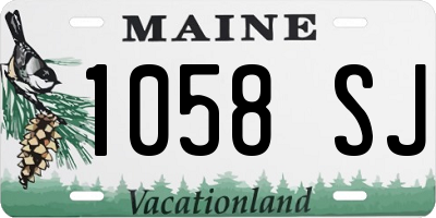 ME license plate 1058SJ