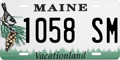 ME license plate 1058SM