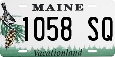 ME license plate 1058SQ