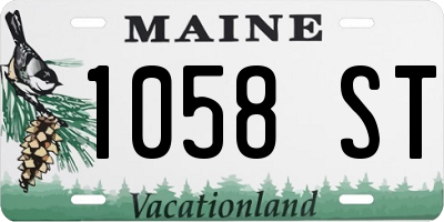 ME license plate 1058ST