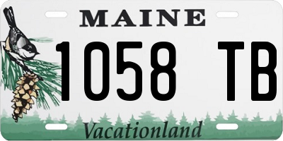 ME license plate 1058TB
