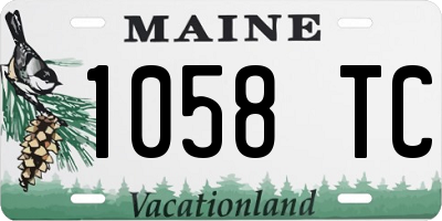 ME license plate 1058TC
