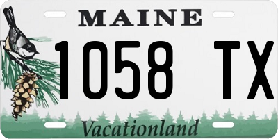 ME license plate 1058TX