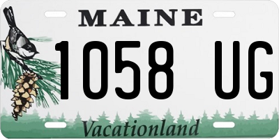 ME license plate 1058UG
