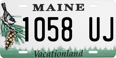 ME license plate 1058UJ