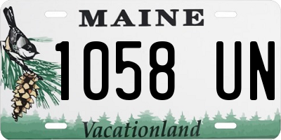 ME license plate 1058UN