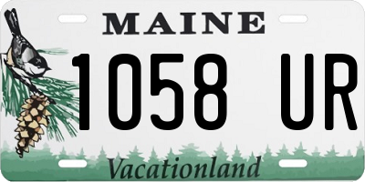 ME license plate 1058UR