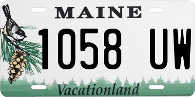 ME license plate 1058UW