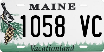 ME license plate 1058VC