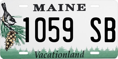 ME license plate 1059SB