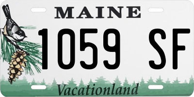 ME license plate 1059SF