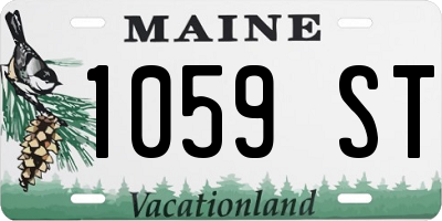 ME license plate 1059ST