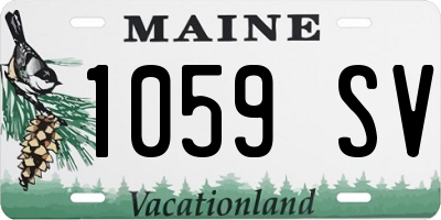 ME license plate 1059SV