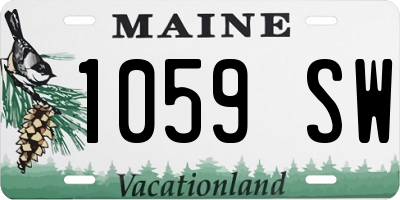 ME license plate 1059SW