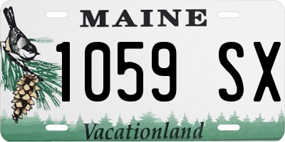 ME license plate 1059SX