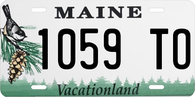 ME license plate 1059TO