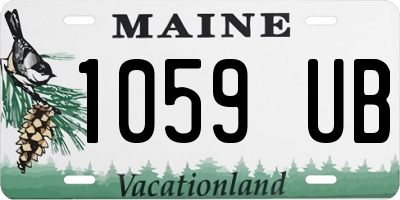 ME license plate 1059UB