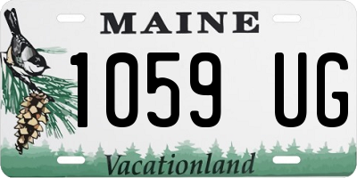 ME license plate 1059UG