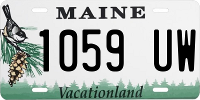 ME license plate 1059UW