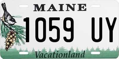 ME license plate 1059UY