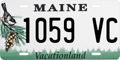 ME license plate 1059VC
